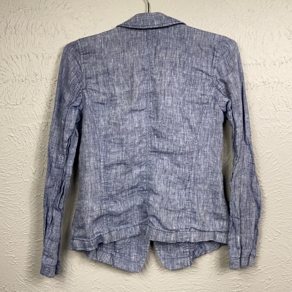 Caslon Blue One Button 100% Linen Blazer Size XS - Picture 8 of 8